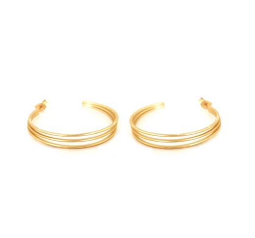 Pendiente Hoops Diseño Tropicart Gold