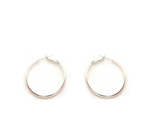 Pendiente Hoops Diseño Tropicart Silver