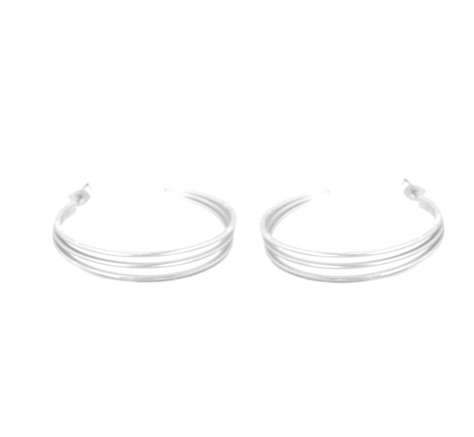 Pendiente Hoops Diseño Tropicart Silver