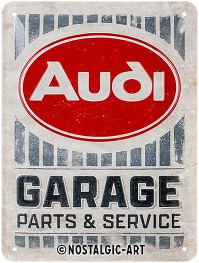 Placa Metal 15x20 Audi Parking Retro Vintage