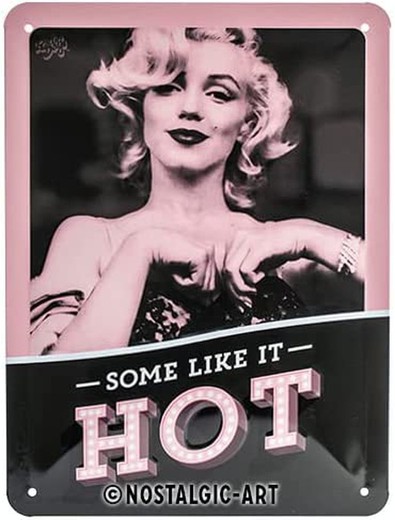 Placa Metal 15x20 Celebrities Marilyn Some Like It Hot Retro Vintage