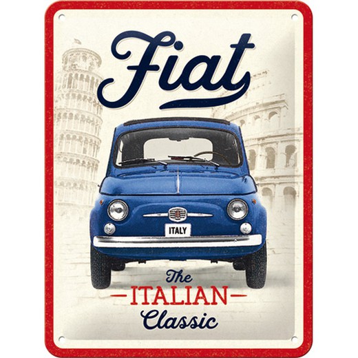 Placa Metal 15x20 Fiat The Italian Classic Retro Vintage