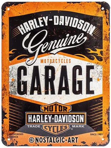 Placa Metal 15x20 Harley-Davidson Parking Retro Vintage