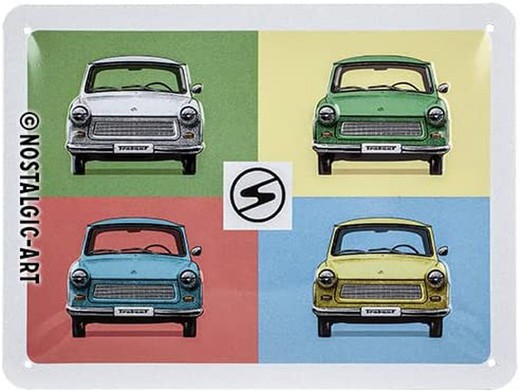 Placa Metal 15x20 Trabant Pop Art Retro Vintage