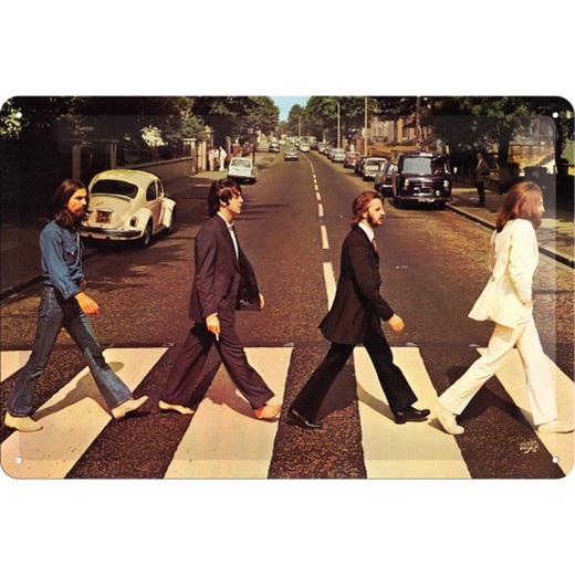 Placa Metal 20x30 Celebrities Beatles Abbey Road Retro Vintage