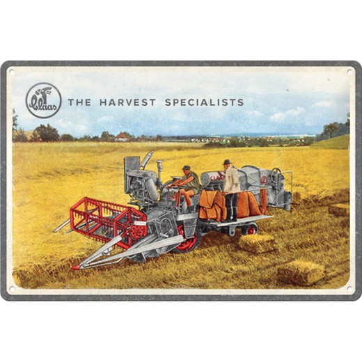 Placa Metal 20x30 Claas The Harvest Specialists Retro Vintage