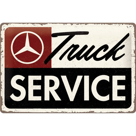 Placa Metal 20x30 Daimler Truck Service Retro Vintage