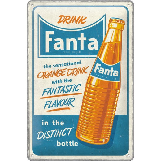 Placa Metal 20x30 Fanta Sensational Orange Drink Retro Vintage