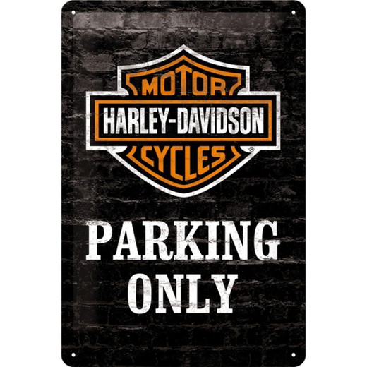 Placa Metal 20x30 Harley-Davidson Parking Only Retro Vintage