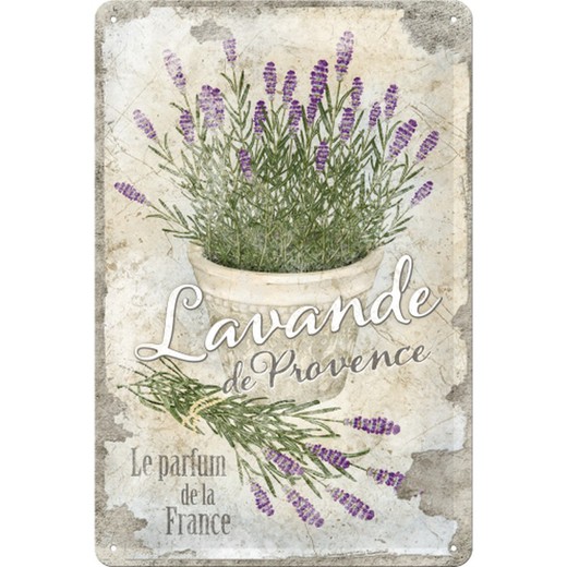 Placa Metal 20x30 Home & Country Lavande de Provence Retro Vintage