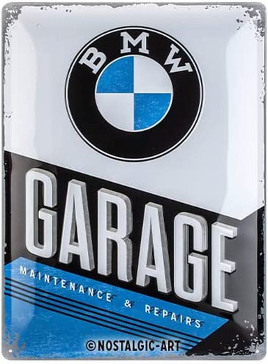 Placa Metal 30x40 BMW Parking Retro Vintage