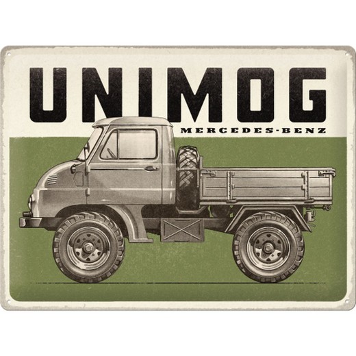 Placa Metal 30x40 Daimler Truck Unimog V Retro Vintage