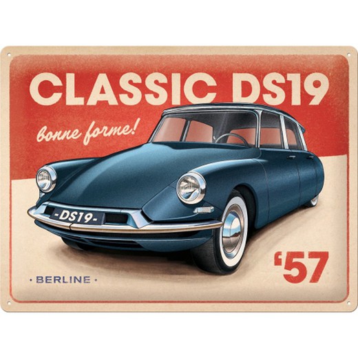 Placa Metal 30x40 DS Classic DS19 Berline Retro Vintage