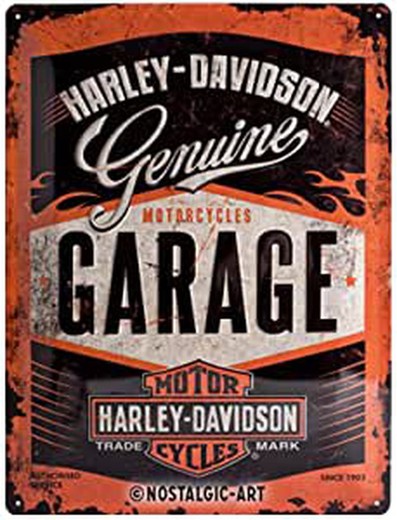 Placa Metal 30x40 Harley-Davidson Parking Retro Vintage