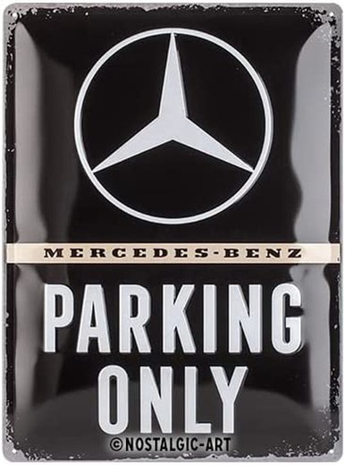 Placa Metal 30x40 Mercedes-Benz Mercedes-Benz Parking Only Retro Vintage