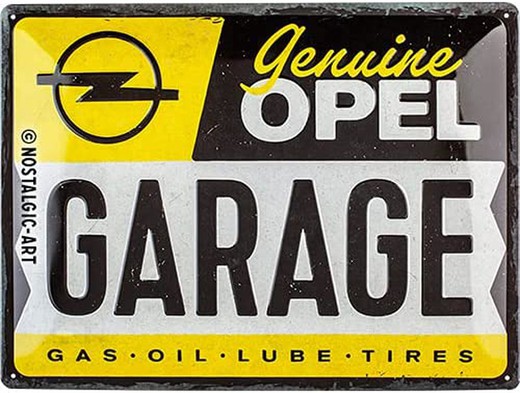 Placa Metal 30x40 Opel Parking Retro Vintage