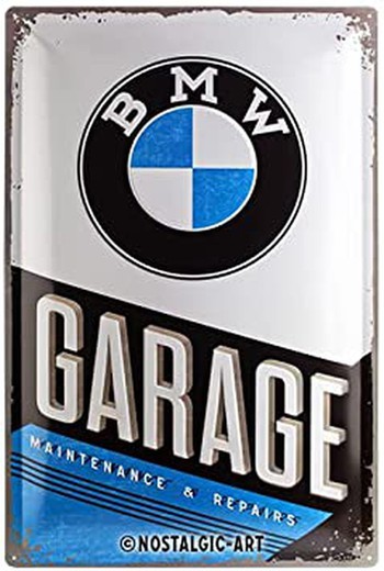 Placa Metal 40x60 BMW Parking Retro Vintage