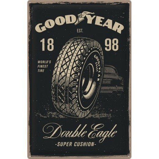 Placa Metal 40x60 Goodyear Double Eagle Retro Vintage