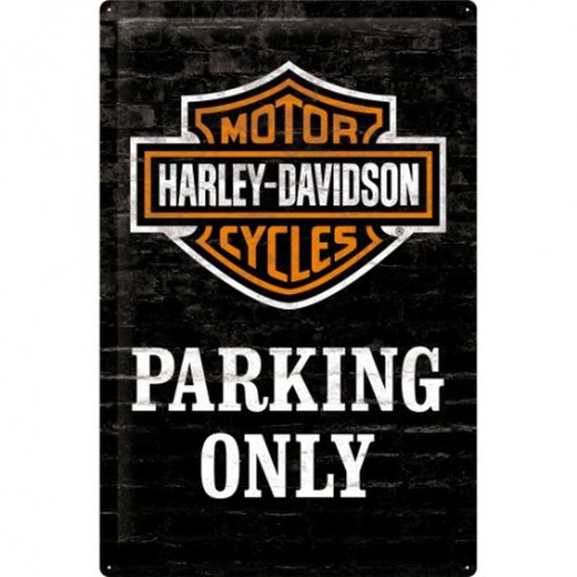 Placa Metal 40x60 Harley-Davidson Parking Only Retro Vintage