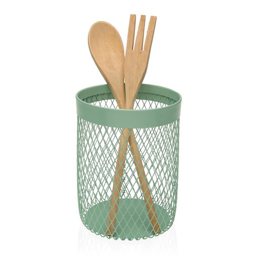 Porta utensilios de cocina Bote para utensilios cerámica y bambú