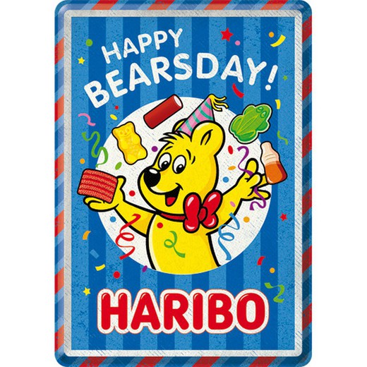 Postal 10x14 cms HAribo Happy Bearsday Nostalgic Art