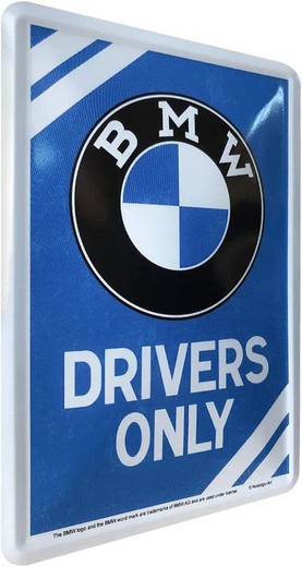 Postal Metal BMW Drivers Only Retro Vintage