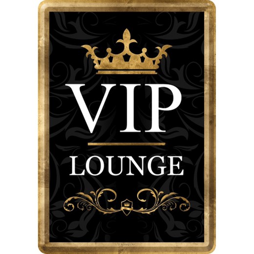 Postal Metal Cuidado VIP Lounge Retro Vintage