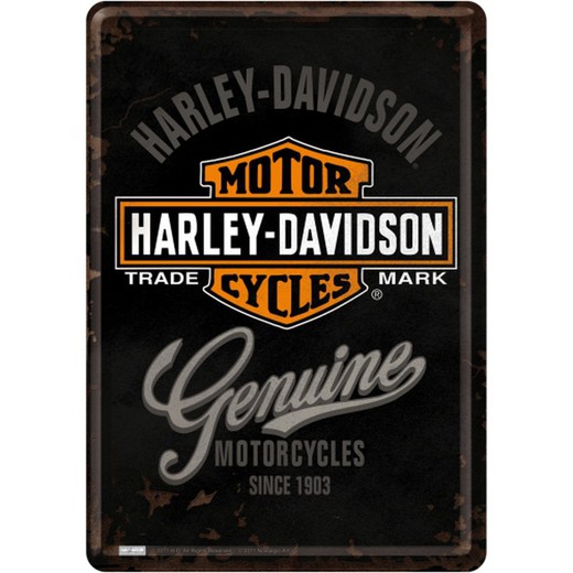 Postal Metal Harley-Davidson Logo Retro Vintage