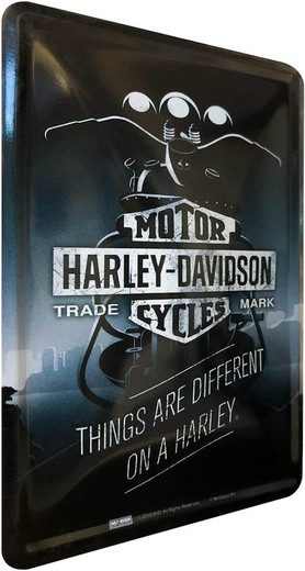 Postal Metal Harley-Davidson Things Are Different Retro Vintage