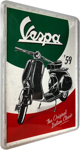 Postal Metal Vespa The Italian Classic Retro Vintage