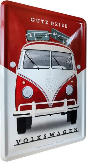 Postal Metal Volkswagen VW Gute Reise Retro Vintage