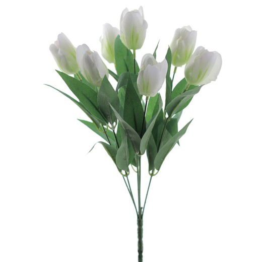 Ramo Tulipanes Blanco 42 cms Planta Artificial Zaraplant