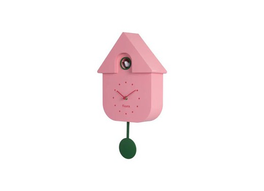 Reloj Cuco casita Rosa con Dial Fisura