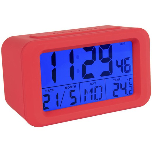 Reloj despertador digital Gummy Rojo Fisura