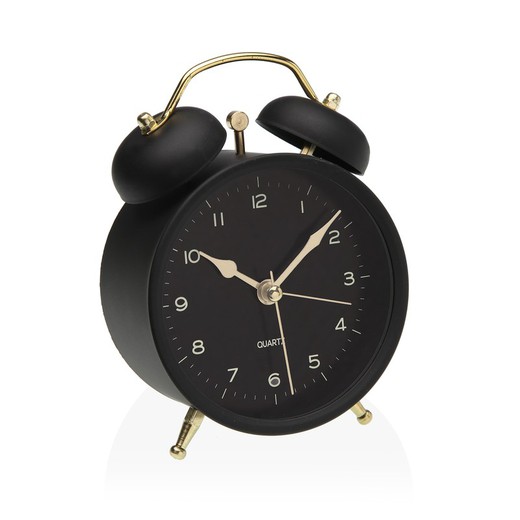 Reloj Despertador Negro 9,7Cm Versa