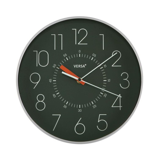 Reloj pared cocina verde 30,5cm. 20550004 Versa > menaje y hogar > relojes  de pared