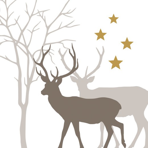 Servilleta Navidad Winter Deers white  33x33  PPD