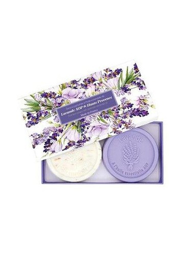 Set 2 Jabones Lavanda Aceite Esencial Cofre Caja Ideal Regalo Esprit Provence