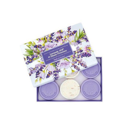 Set 6 Jabones Lavanda Aceite Esencial Cofre Caja Ideal Regalo Esprit Provence