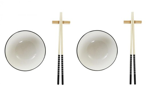 Set de Sushi Bol y Palillos Blanco