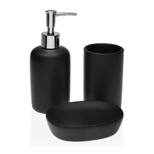 Set juego baño en ceramica 3 pcs negro