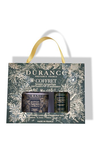 Set Regalo Durance Navidad Vela 180 gr Ambientdor 100 mL Al pie del abeto