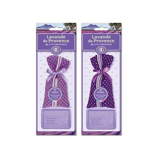 Set Regalo Jabón de Lavanda 70 grs Sachet Flores Lavanda Tipo B Esprit Provence