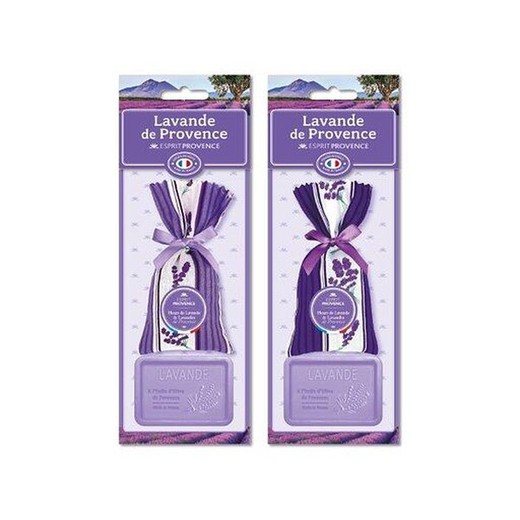 Set Regalo Jabón de Lavanda 70 grs Sachet Flores Lavanda Tipo C Esprit Provence