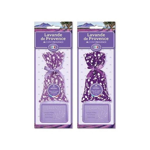 Set Regalo Jabón de Lavanda 70 grs Sachet Flores Lavanda Tipo D Esprit Provence