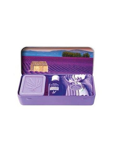 Set Regalo Lavanda de la Provenza Caja Metálica Diseño Campo de Lavanda Esprit Provence