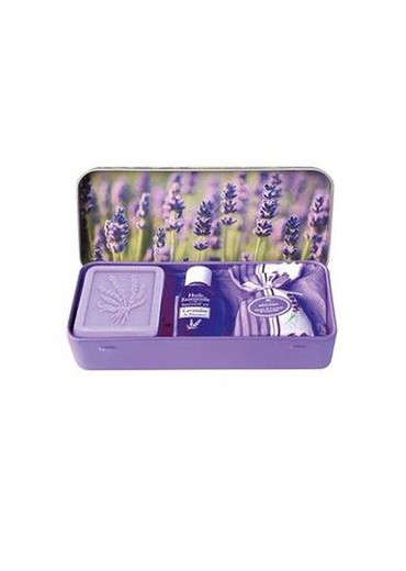 Set Regalo Lavanda de la Provenza Caja Metálica Diseño Campo Provenza Esprit Provence