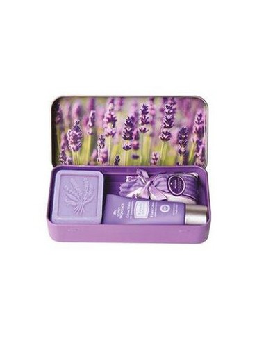 Set Regalo Lavanda Provenza Jabón Crema manos Sachet Lavanda Diseño Flor de Lavanda Esprit Provence