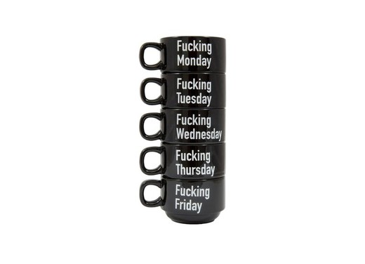 Set Tazas FuckingWeek Fisura Set de 5 Regalo Fisura