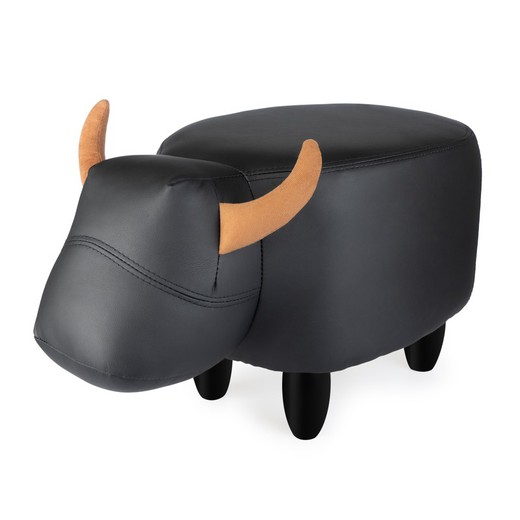 Taburete Original La Vache negro polipielmadera Balvi Idea Regalo